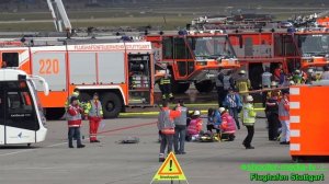 " ICAO NOTFALLÜBUNG AM FLUGHAFEN STUTTGART " [400 Einsatzkräfte proben den Ernstfall] - [Ü]