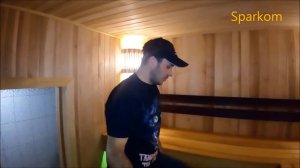 Отделка парилки с парящими полками!!!