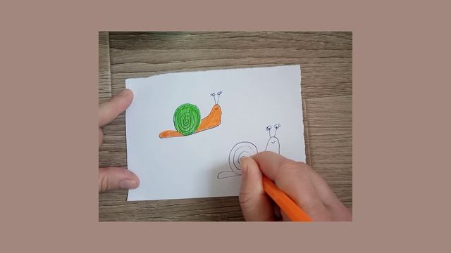 Как нарисовать улитку, если не умеешь рисовать.
