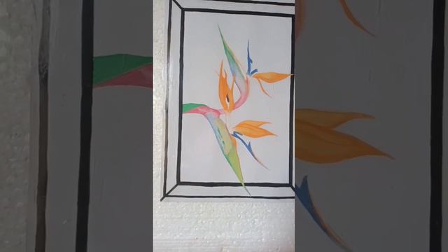 Bird of Paradise "Strelitzia Flowers" #short #shortvideo #art #painting #strelitzia #birdofparadise