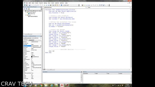 Autocad to Excel Exporting Line object to Excel смотреть онлайн