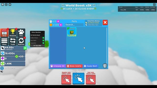 [St. Patrick island Event] Roblox Clicker Simulator Script - Auto Collect Clover смотреть онлайн