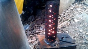 Печка на отработке, пробный вариант.mp4