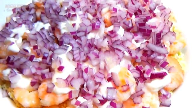 Салат с креветками Новогодний сюрприз. Салат на новый год смотреть онлайн