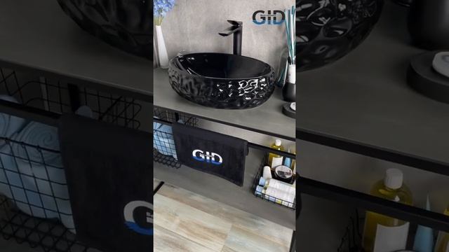 Черная раковина для ванной Gid 9030Bf