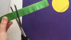 Новогодняя аппликация из бумаги для детей 4,5,6,7 лет. Открытка на Новый год своими руками