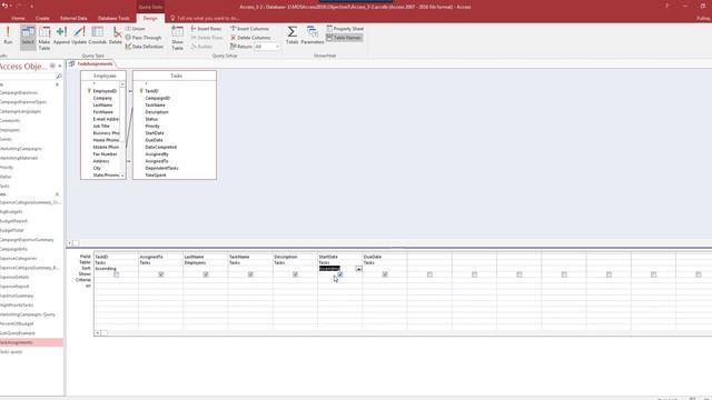 Access Objective 3.2 Practice Tasks