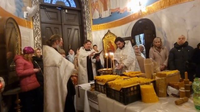 15 февраля 2024 г.Водосвятный молебен с освещением свечей. смотреть онлайн