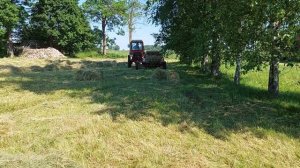 Т-25 , сенокос 2021, прес без имени. Тюковка сена.