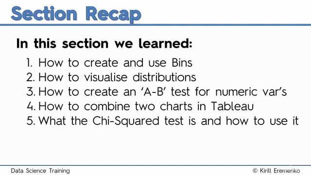 3.9 - Advanced Data Mining With Tableau Section Recap - The Ultimate Data Science Course A-Z