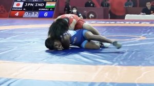 U15 Japan vs India girls wrestling 2022