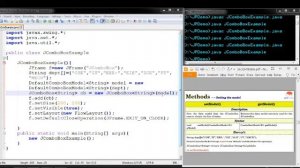 Java Swing GUI Part #24: Different ways to create ComboBox using JComboBox Constructor & its Method