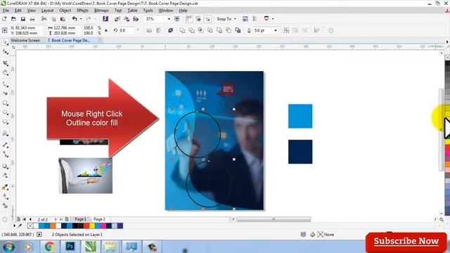 How to make Book Cover Page Design in CorelDraw | Digital Marketing Awesome Cover Design Tutorial