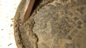 ПОИСК КЛАДА, Механическая чистка монет, 2015, Mechanical cleaning of coins