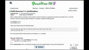 Java Practice It || 3.1 printNumbers || method basics