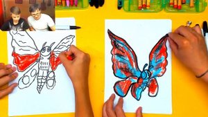 Монстр МОТРА из Годзиллы рисуем с Димой кино