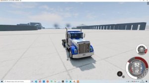 тягач . фура . испытание прочности при столкновение о препятствие