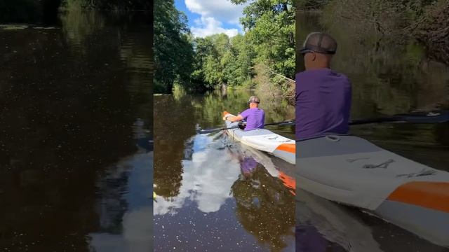 Anchor for the frist time with my Kayak Itiwit X500 Strenfit! Paddle life in river. Kayaker