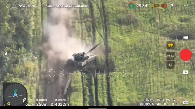 Ланцет уничтожает танк Т-64