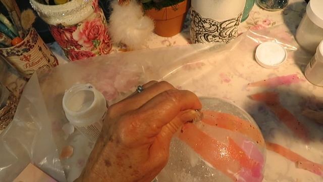 DIY fall decoupage on glass with glitter and fabric смотреть онлайн