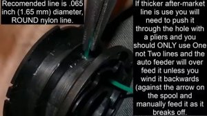 Black & Decker Electric String Trimmer Spool Line Replace Rewind