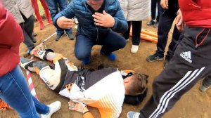 Мотокросс на питбайках | Сильное падение | Первый выезд моей команды | Флексят
