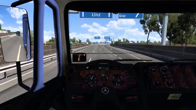 ETS2 1.48 | Mercedes Benz SK | Salzburg To Linz Austria | Gameplay смотреть онлайн