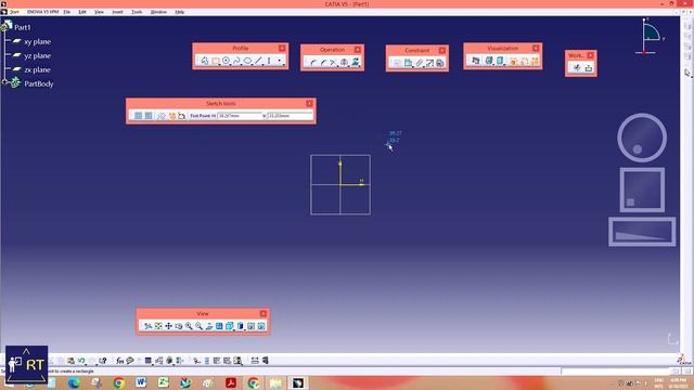 Sketch Tools in Catia Sketcher I Catia V5 Class I Tutorial-04