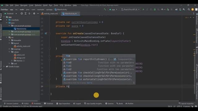 Quiz App in Android Studio using Kotlin | Beginners Projects