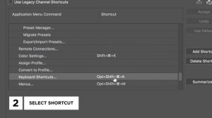 Creating a Keyboard Shortcut in Photoshop