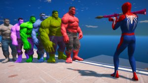 Спайдермен против красного и зеленого Халка! Забавные падения! Смешные моменты и фейлы