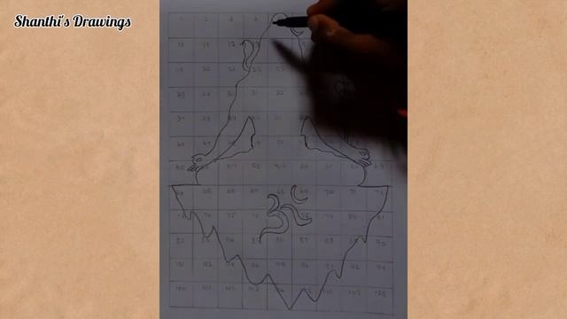 Lord Shivan shadow Drawing | Shivan Drawing | Shivan Drawing In Grid Method | Shivan Tattoo Design смотреть онлайн