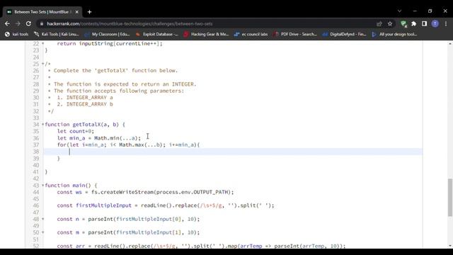 Hackerrank - Solved Between Two Sets using Javascript
