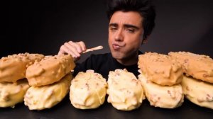 ASMR NUTELLA CHOCOLATE CANDY ICE CREAM BARS 누텔라 리얼사운드 먹방 MUKBANG EATING SOUNDS