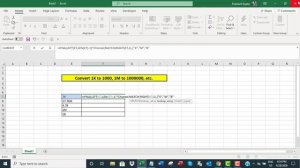 Convert 1K to 1000, 1M to 1000000, etc. in Excel