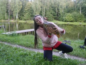 Платная рыбалка "Клёвое место". Поймали Карпа и Белого Амура. Из леса вышли дикие кабаны