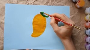 Как нарисовать манго красками. Простой рисунок для детей