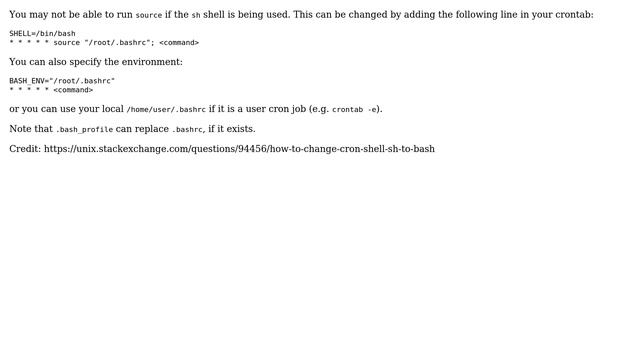 Unix & Linux: cron ignores variables defined in ".bashrc" and ".bash_profile" (7 Solutions!!) смотреть онлайн