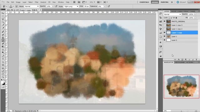 Уроки_ADOBE PHOTOSHOP! Превращение фото в акварельный рисунок!!! смотреть онлайн