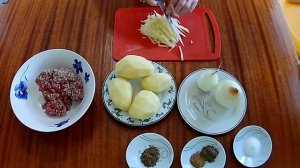 САМСА ИЗ СЛОЁНОГО ТЕСТО С КАРТОШКОЙ И МЯСОМ