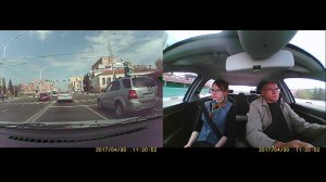 Лада Веста на роботе Тест драйв в городе