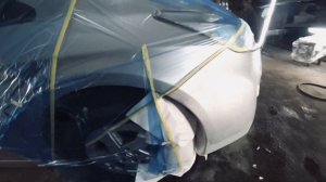 Покраска бампера TOYOTA PRIUS // Снять бампер или нет? Без разбора серебром под лак