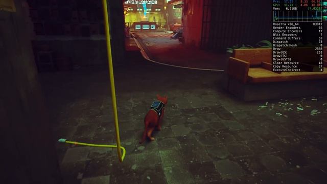 Game Porting Toolkit: Stray on M2 Max 14" Macbook Pro смотреть онлайн