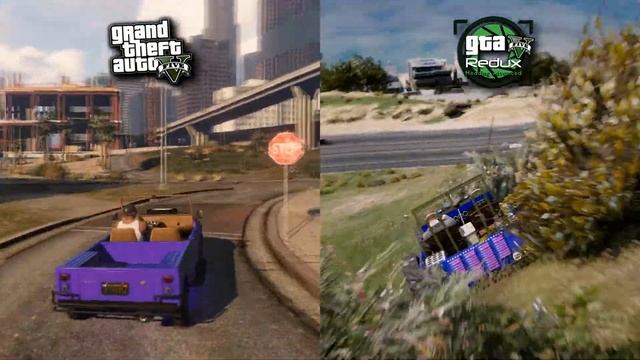 GTA 5 VS GTA5 REDUX 1.8?СРАВНЕНИЕ ИГРGAME COMPARISON1080HD