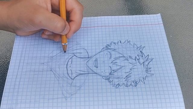 как нарисовать Аниме. рисуем героя аниме Изуку Мидория . Midoriya Izuku смотреть онлайн