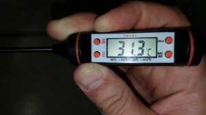 Замер температуры пробки в термосе Klean Kanteen