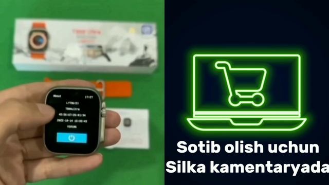 Ultra smart watch T800 arzon narxda смотреть онлайн