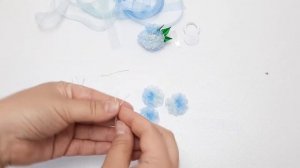 МК Маленькие бантики из органзы / DIY ORGANZA FLOWERS