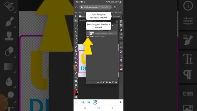 Create a 3D logo using Photopea on smartphone without downloading mock-ups смотреть онлайн
