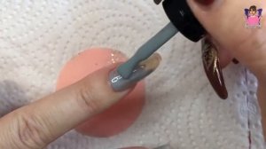 UV Gel Nails using Brush up builder gel mr gray